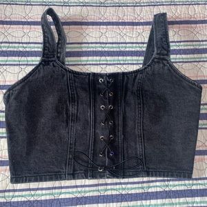 Lace Front Corset Tank Top